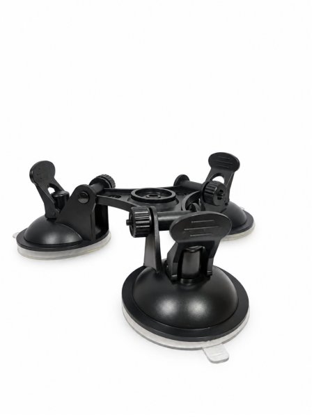 Starlink Mini with three suction cups and adapter base